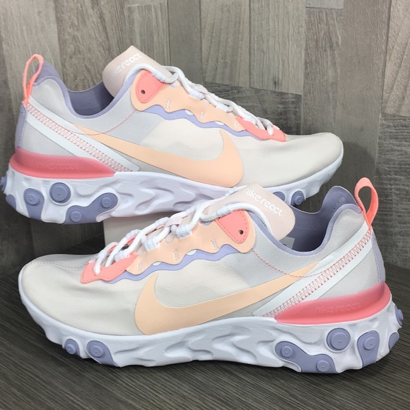 nike react element 55 pale pink washed coral
